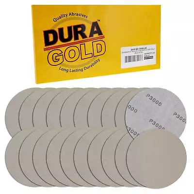 Dura-Gold 6  Wet Or Dry Sanding Discs - 3000 Grit (Box Of 20) - Hook & Loop Back • $12.99