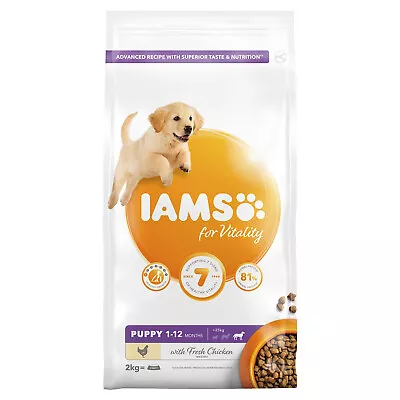 IAMS Vitality 81% Animal Protein Puppy Chicken 25kg+ • £6.99