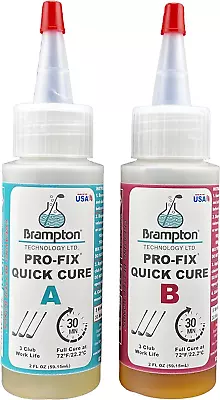 Brampton PRO-FIX Quick Cure Golf Epoxy 30 Min Club Shaft Head Repair • $21.99
