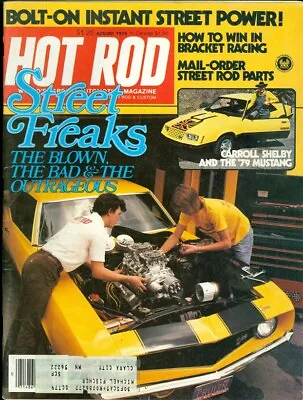 1978 Hot Rod Magazine: Street Freeks/Carrol Shelby & The '79 Mustang • $5