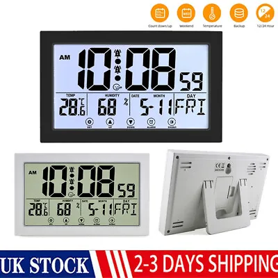 £23.36 • Buy Large Radio LED Digital Wall Clock Temperature Date Day Display Jumbo Time