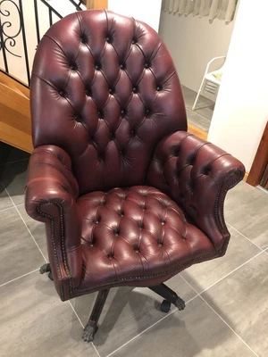 $1795 • Buy Chesterfield Luxury FULL GENUINE LEATHER Executive CEO Desk Office Chair