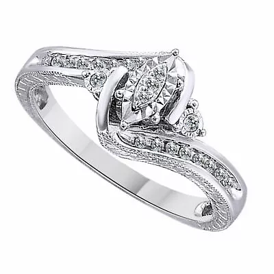 1/6 Carat T.W. Diamond Sterling Silver Promise Ring • $234.22