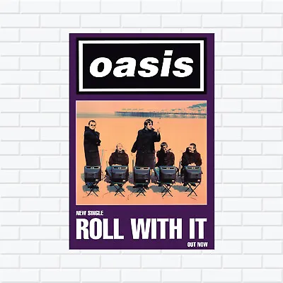 Original Oasis Roll With It Promo Poster • £19.99