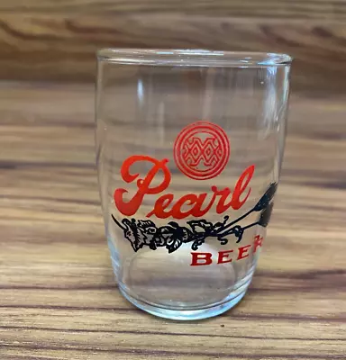 Vtg PEARL BEER GLASS SAN ANTONIO TEXAS BAR MINI DECOR • $24.99