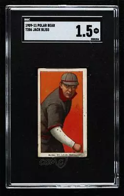 1909-11 T206 Polar Bear Back Jack Bliss SGC 1.5 • $93.40