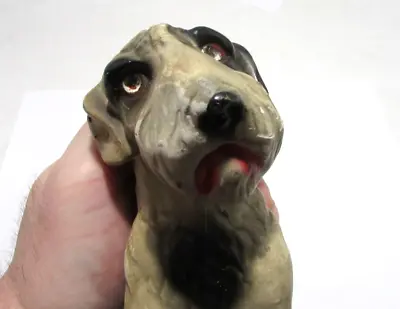 Antique Chalk Ware Dog Figurine From Vintage Estate Collection • $35