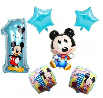 Mickey Mouse Birthday Balloons 6 Pcs Party Balloons Baby Air Balloons Party • £4