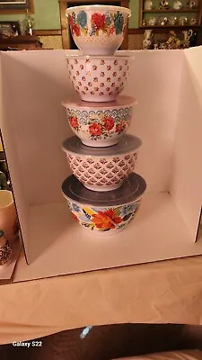 Brand New Pioneer Woman Spring Bouquet Melamine Serving Bowl Set Of 10 W/Lids!!! • £24.13