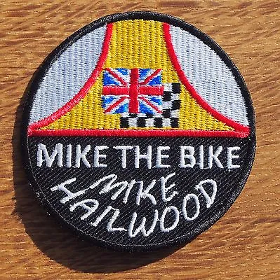 Motorcycle Biker Cafe Racer Rocker Ton Up IOM TT Cloth Patch Badge MIKE HAILWOOD • £4.25