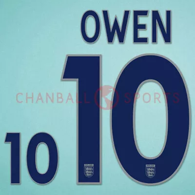 Owen #10 2005-2007 England Homekit Nameset Printing • £13.19