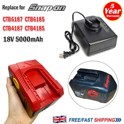£34.90 • Buy Replace Snap On Battery 18V Li-Ion 5.0Ah CTB6187 CTB4185 CTB4187 CTB6185 CT6850