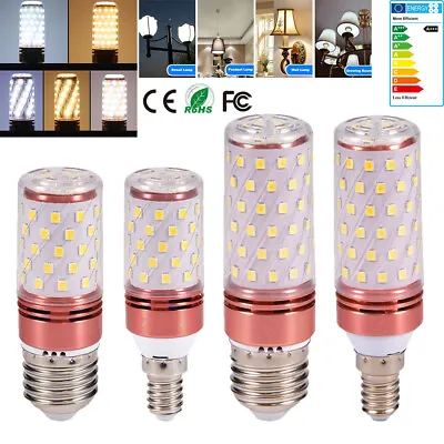 E27 E14 LED Corn Bulb Light 9W 12W Bright Candle Lamps SMD2835 Energy Saving UK • £6.71