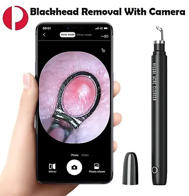 $35.50 • Buy Blackhead Remover With Camera Whitehead Pimple Acne Cleanser Comedone Extractor