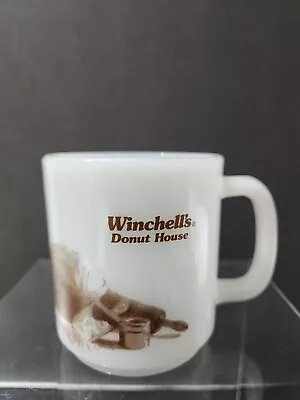 Vintage WINCHELL'S Donut House GLASBAKE Coffee Mug Milkglass • $10