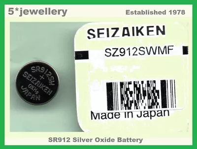 New SEIZAIKEN Watch Battery SR912 SZ912Sw Silver Oxide Batteries • £3.95