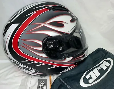 HJC Helmet Motorcycle CL-15 Session Flat Black Red White XSmall XS *BRAND NEW* • $49.99