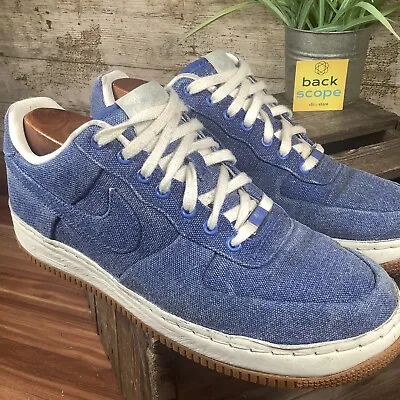 Nike Air Force 1 Denim (2008) Super Rare VTG Retro Comfort Trainers Jeans - UK9 • £89.99