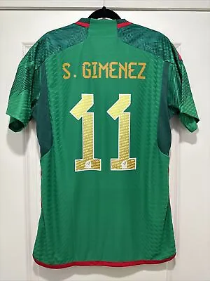 Santi Gimenez 11 Mens L  Adidas Authentic Mexico Gold Cup Winners Special Jersey • $159