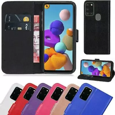 Case For Samsung Galaxy A51 A20E A12 A71 A21S Magnetic Wallet Flip Leather Cover • £3.50