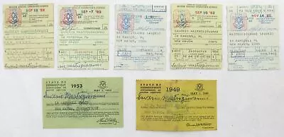 Vintage Lot State Connecticut Operator's Driver License 1949-62 New Haven Auto  • $24.50