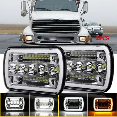 2PCS For Sterling Commercial Truck LT9500 7x6  5X7 LED Headlights Sealed Beam • $56.23