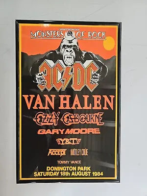 AC DC 1984 Monsters Of Rock Framed Concert Poster Donnington • $21.99