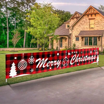 $10.44 • Buy 9FT Large Merry Christmas Banner Sign Xmas Outdoor Indoor Decoration Home Fast 