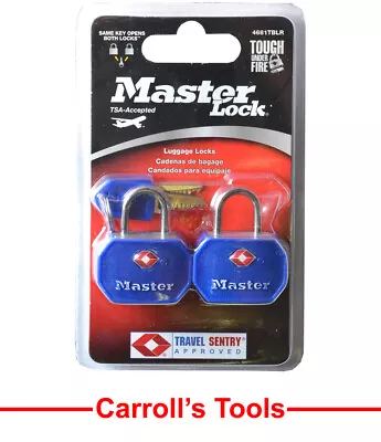 $24.98 • Buy Master Lock 32mm Luggage TSA Padlock - 2 Pack 6481TBLR