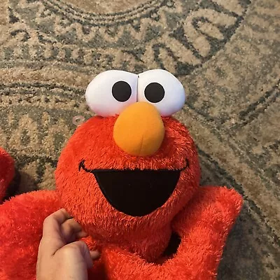 Stuffed Plush 23 Inches Elmo Laying Down Position Sesame Street Pillow Kids Toy • $13.10