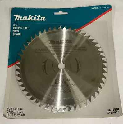 Makita Cross-Cut Circular Saw Blade 8-1/4  Wood 50 Teeth 5/8  Arbor #721333-7 • $15.74