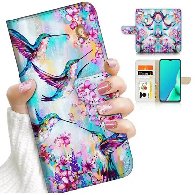 $12.99 • Buy ( For Oppo A73 ) Flip Wallet Case Cover AJ24504 Bird Flower