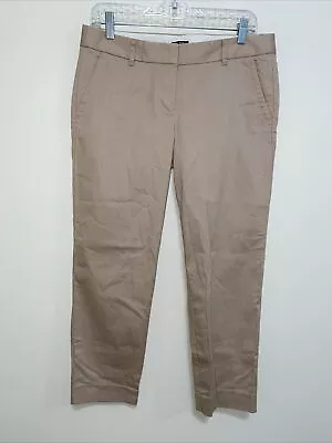 J Crew Size 6 City Fit Stretch Pants Cotton Tan Pockets • $10