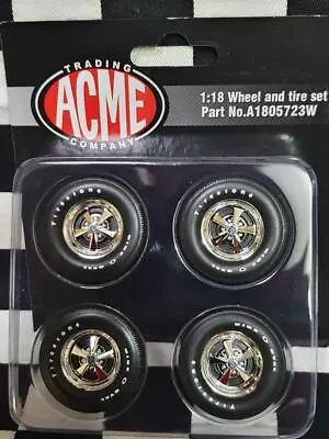 Cragar Chrome 1:18th Wheel & Tyre Set By ACME USA • $34.95