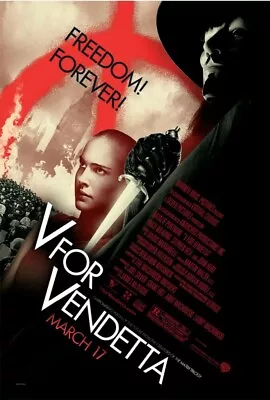 $9.99 • Buy V For Vendetta Movie Poster Print Wall Art 8x10 11x17 16x20 22x28 24x36 27x40