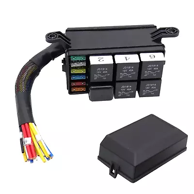 12V Fuse And Relay Box Holds 6 Slots Automotive Prewired Universal Waterproof Re • $38.76