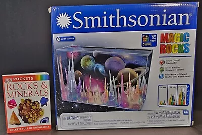 New Smithsonian Magic Rocks Instant Crystal Kit #98015 + DK Rock & Mineral Book  • $10