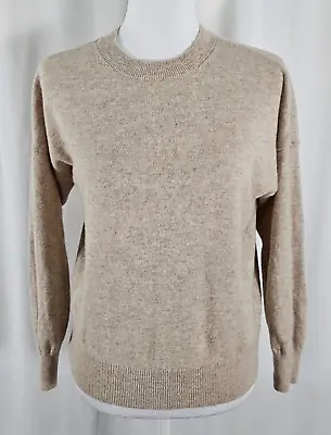 Madewell Womens Pullover Sweater Oatmeal Beige Pure Cashmere XS • $17.99