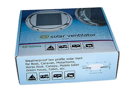 2023 Day/night Solar POWERED Attic Roof Exhaust Fan Vent BoatCaravan • $104.50