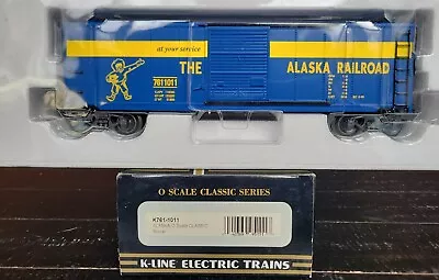 K-Line #K761-1011 O Scale Classics Alaska Railroad Boxcar. 3 Rail. (13R) • $42.95