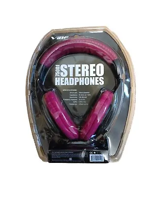 Vibe Sound 750DJ Stereo Headphones Sealed Red / White NEW SEALED • $13.99