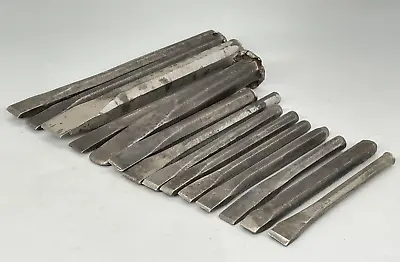 14 Vintage Cold Chisels Punch Builder Mechanic Engineer Stone Masonry Old Tool • $67.85