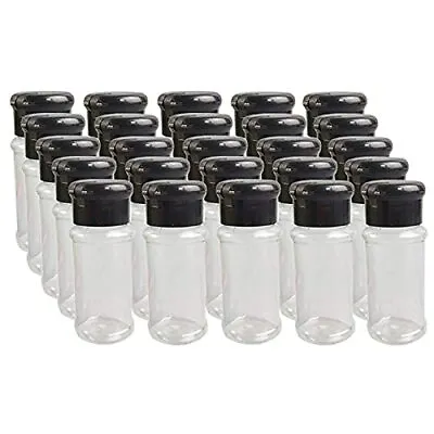 25 Pcs 3oz Empty Plastic Spice Bottles For BBQ Seasoning Salt Pepper • $20.45