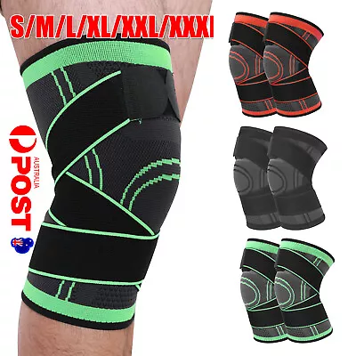 3D Weaving Knee Brace Breathable Sleeve Support Running Leg Jogging Sports S-3XL • $5.89