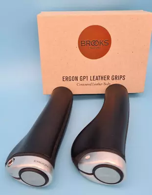 Brooks GP1 Leather Bicycle Grips 0 1/2in Bike Black Handlebar • $91.82