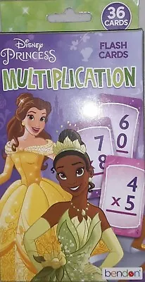 NEW Disney Princess Multiplication Flash Cards - Educational Fun! 36 COUNT • $6.25