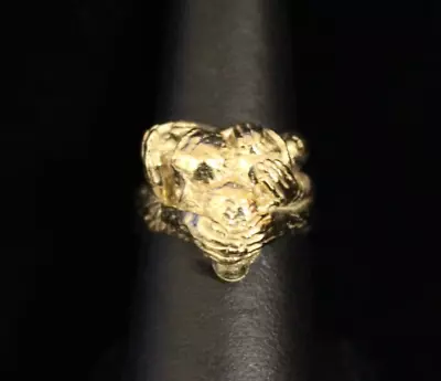 (RI5) Men's 14K Yellow Gold 3 Wise Monkey Ring - Size 8 - 18.5 Grams • $1250