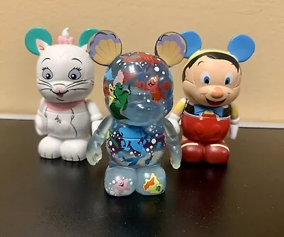 Disney Vinylmation Pinocchio Aristocats Marie Ariels Undersea Adventures 3” • $25