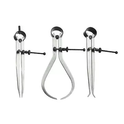 3Pc Spring Calipers Set Of 3 Internal External Dividers Dividing Tools • £7.49