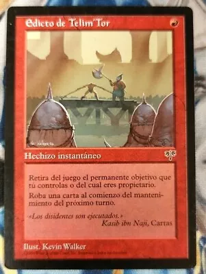 Telim' Tor's Edict MTG Spanish Mirage Rare Red Instant Moderately Played X1 JS2 • $2.45